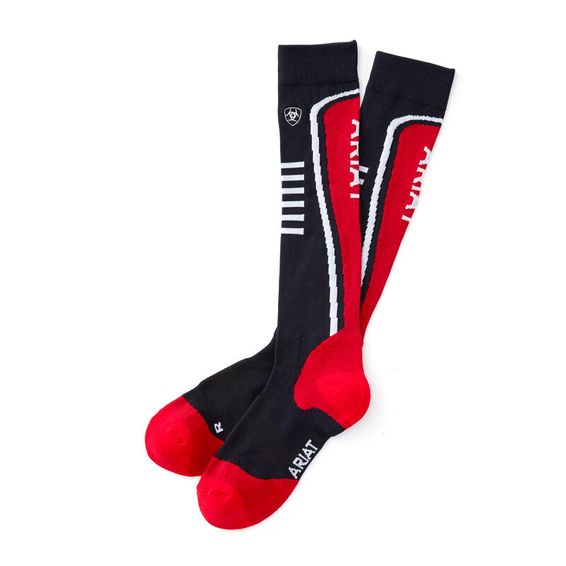 Accessori Donna Ariat TEK Slimline Performance Socks Blu Marino Rosse | ASSJ865