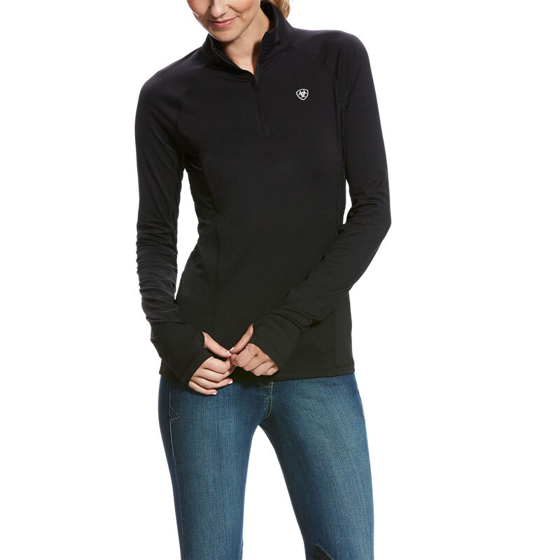 Baselayer Donna Ariat Lowell 2.0 1/4 Zip Baselayer Nere | F03QJQ3