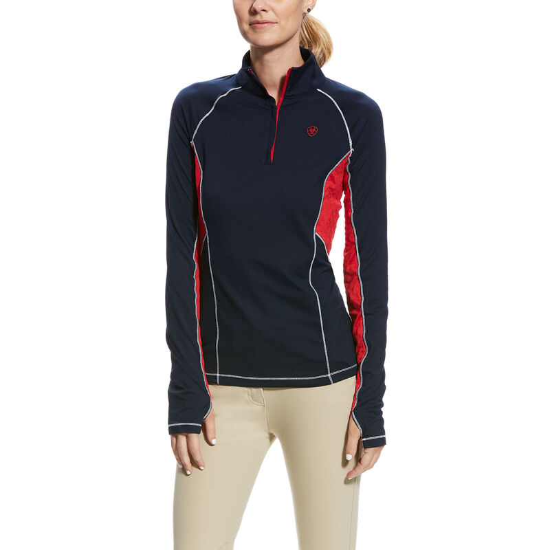 Baselayer Donna Ariat Lowell 2.0 1/4 Zip Baselayer Blu Marino | UX7Z6ZG