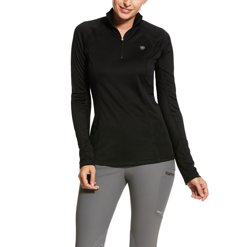 Baselayer Donna Ariat Sunstopper 2.0 1/4 Zip Baselayer Nere | 2TGNH1P