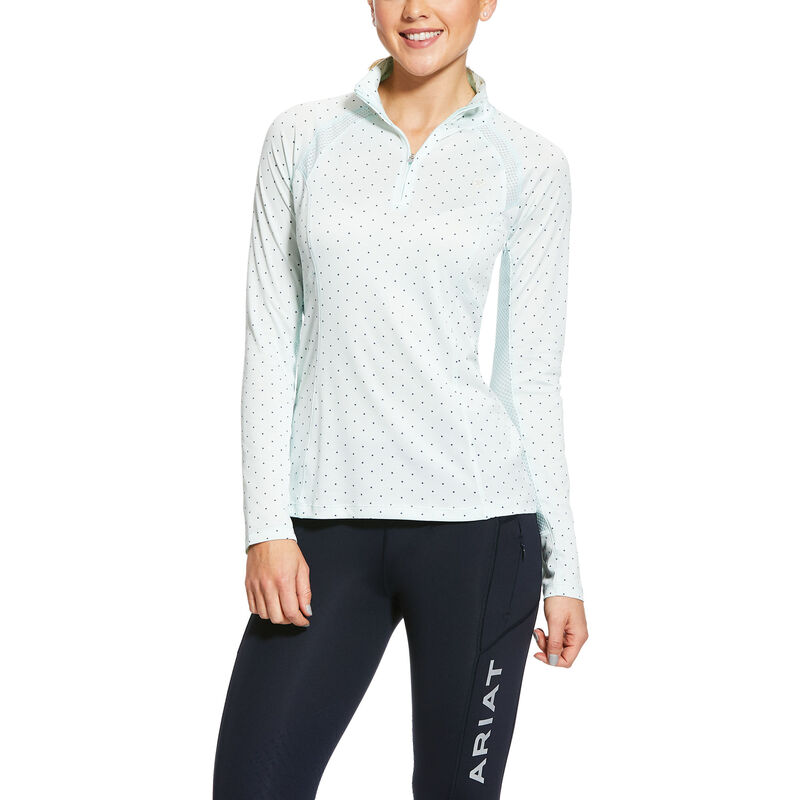 Baselayer Donna Ariat Sunstopper 2.0 1/4 Zip Baselayer Bianche | SP9JE2O