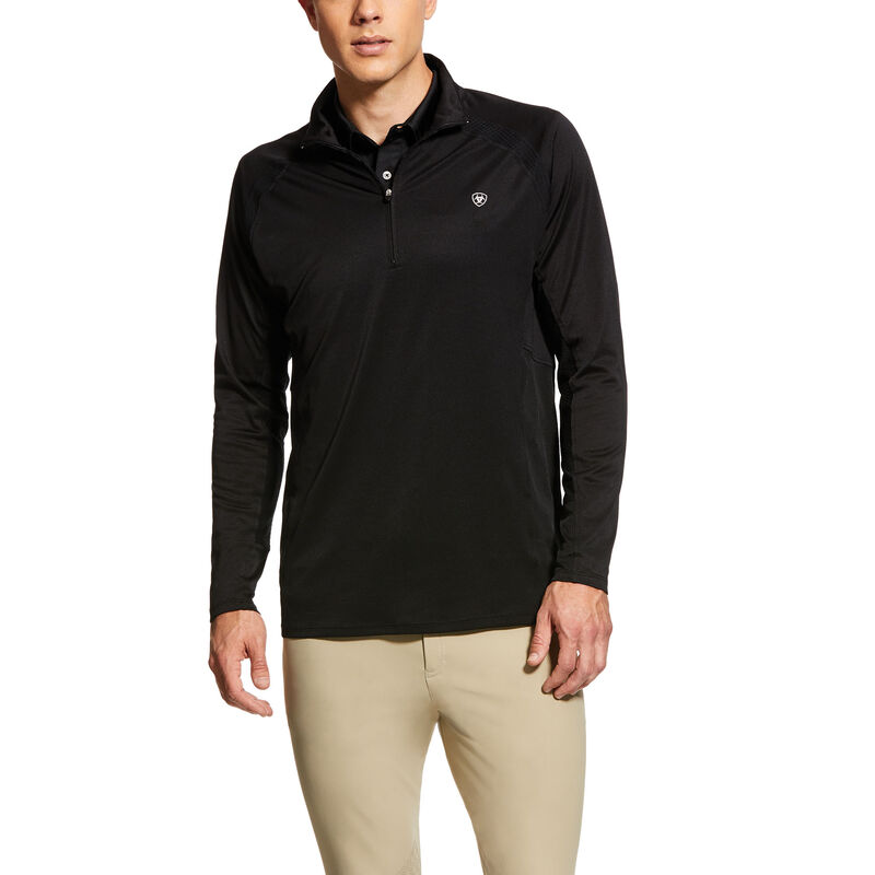 Baselayer Uomo Ariat Sunstopper 1/4 Zip Baselayer Nere | G7H7IOA