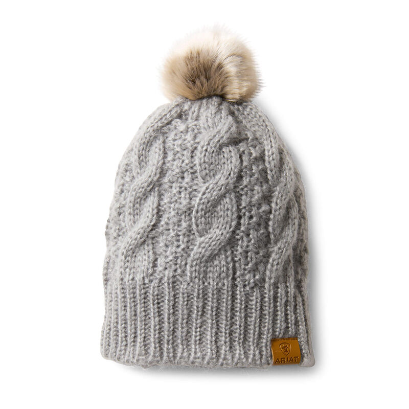 Berretti Donna Ariat Cable Beanie Grigie | RPJ4YN4