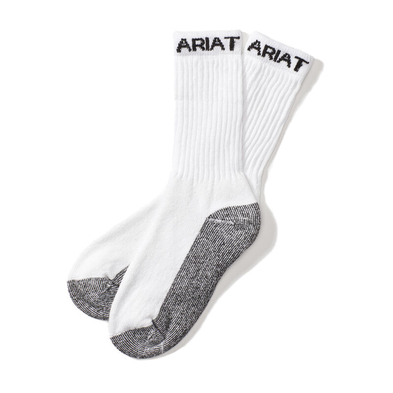 Calzini Uomo Ariat Logo Sock (3 Pack) Bianche | SBEON4V