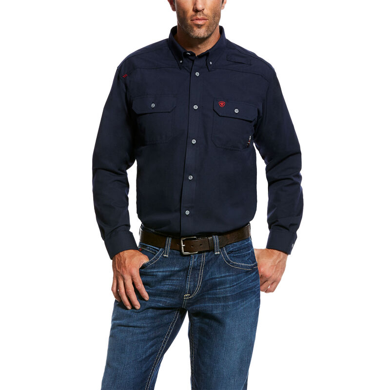 Camicia Da Lavoro Uomo Ariat FR Featherlight Blu Marino | T1E9U4E