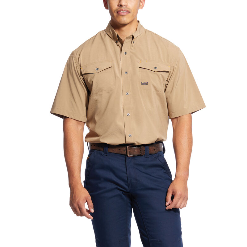 Camicia Da Lavoro Uomo Ariat Rebar Made Tough VentTEK DuraStretch Khaki | R16GN2T