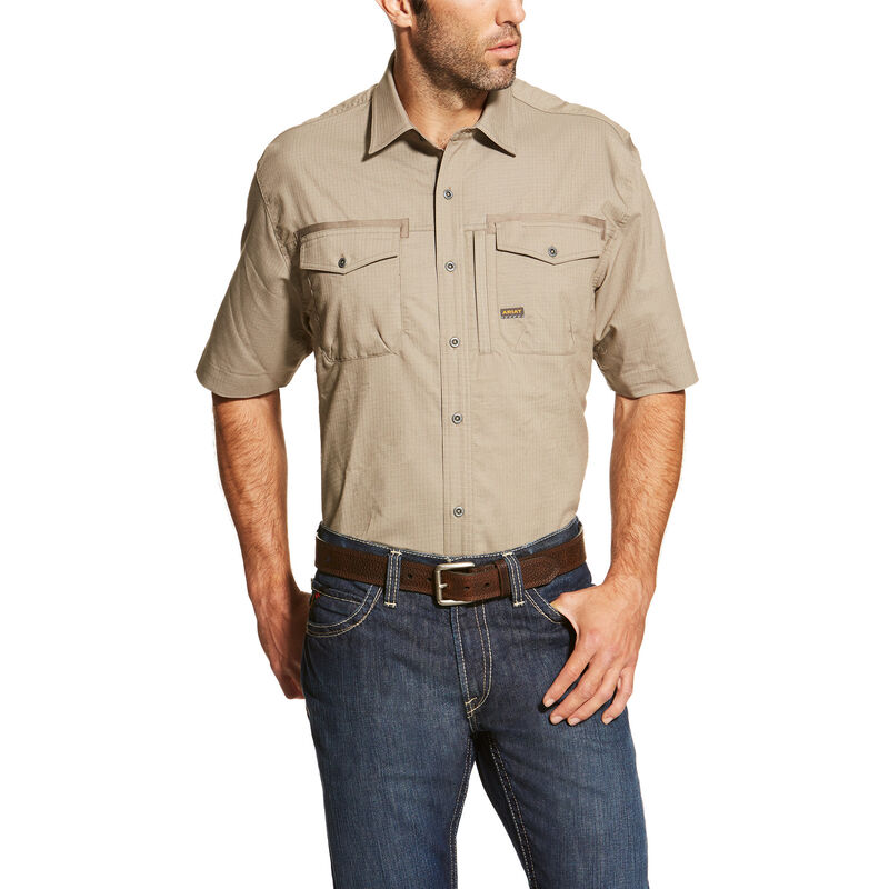 Camicia Da Lavoro Uomo Ariat Rebar Workman Khaki | I5M01L8