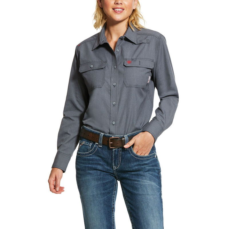 Camicie Donna Ariat FR Featherlight Lavoro Shirts Grigie | 9HC8U7H