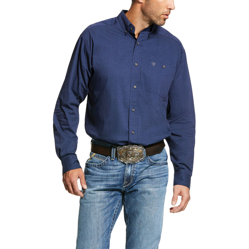 Camicie Uomo Ariat Air Flow Classiche Fit Blu | BEF6HQI