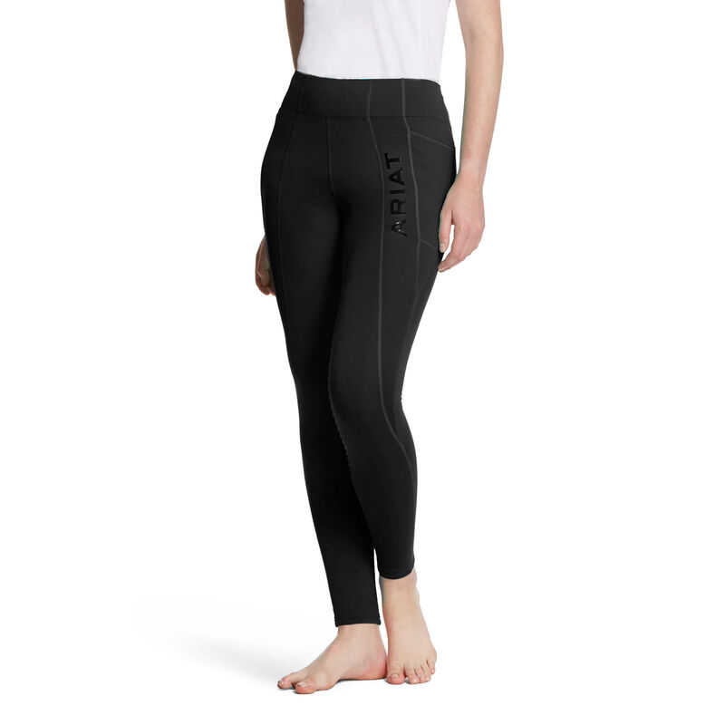 Collant Donna Ariat Attain Knee Patch Grip Tight Nere | W0TBXMJ