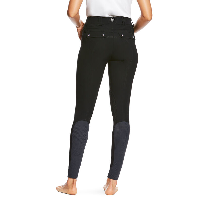 Collant Donna Ariat Tri Factor Grip Knee Patch Breech Nere | BDSMZ3P