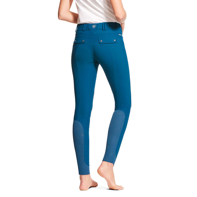 Collant Donna Ariat Tri Factor Grip Knee Patch Breech Blu | QXB613T