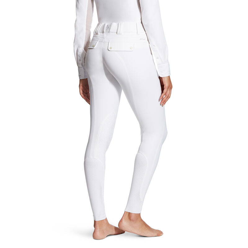 Collant Donna Ariat Tri Factor Grip Knee Patch Breech Bianche | U5HP1EM