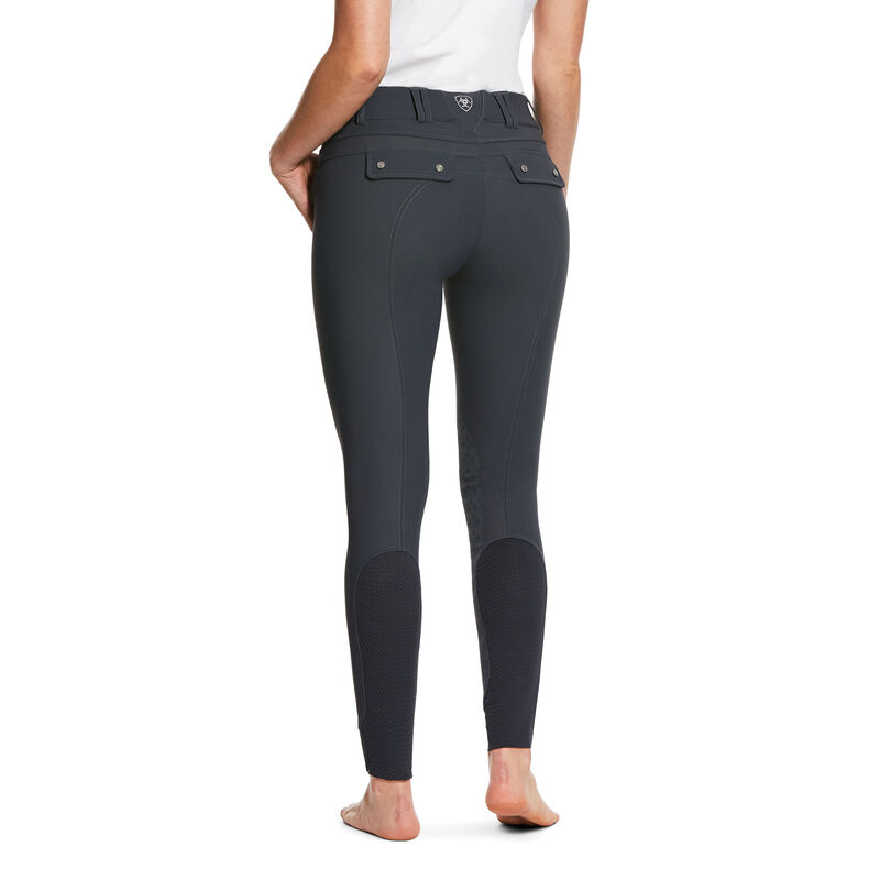 Collant Donna Ariat Tri Factor Grip Knee Patch Breech Grigie Scuro | UR9BBWJ