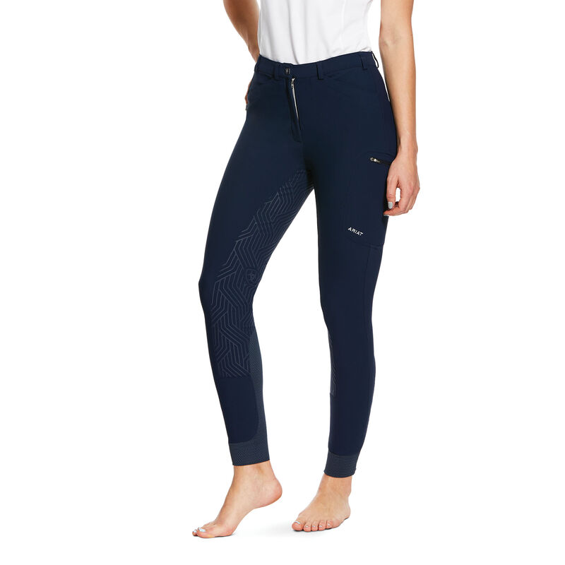 Collant Donna Ariat Triton Grip Full Seat Breech Blu Marino | R04KMDJ