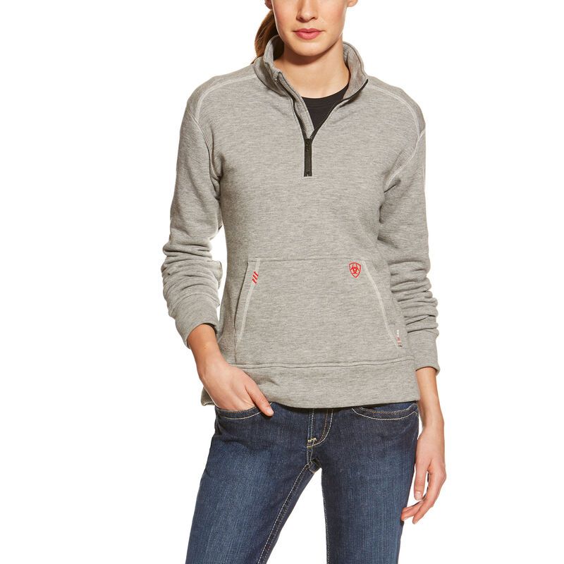 Giacca Donna Ariat FR Polartec Fleece 1/4 Zip Top Grigie | 8EEIQWU