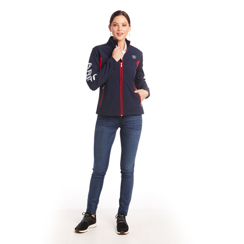 Giacca Donna Ariat New Team Softshell Jackets Blu Marino | 5NZ4S3I