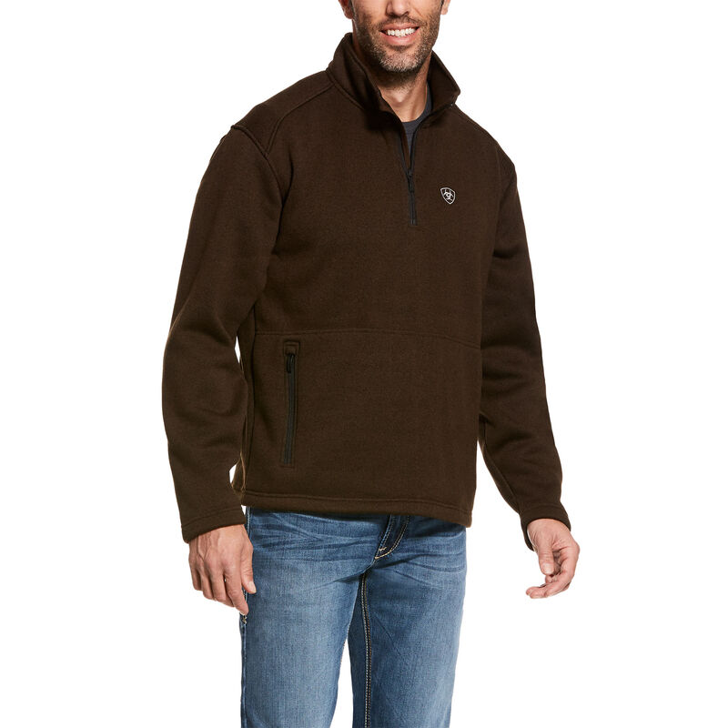 Giacca Uomo Ariat Caldwell 1/4 Zip Caffè Scuro | S1JJZ9D