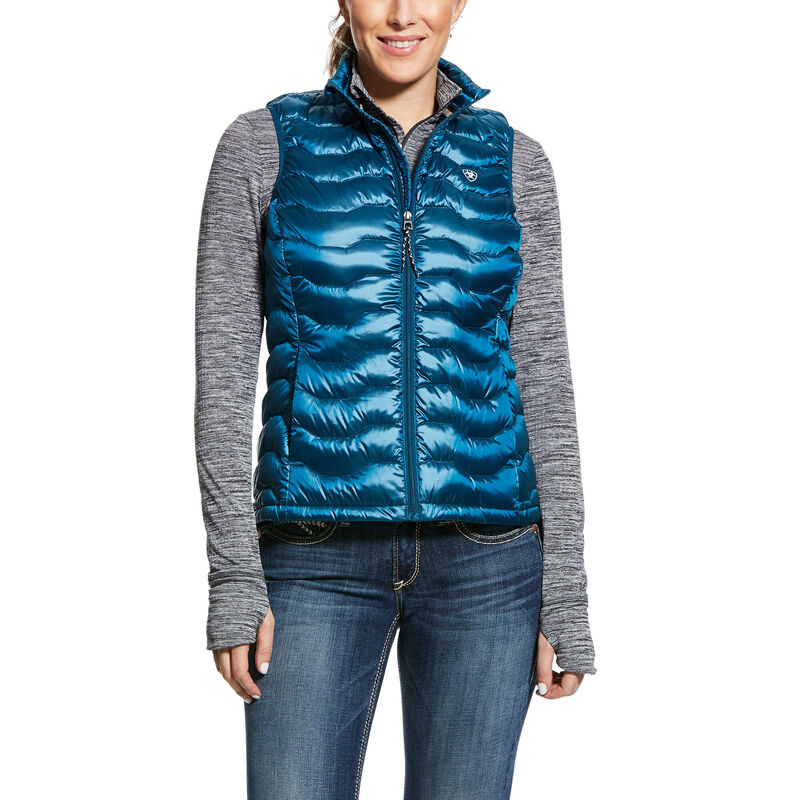 Gilet Donna Ariat Ideal 3.0 Down Vest Blu Grigie | BJRAXMS