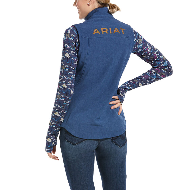 Gilet Donna Ariat New Team Softshell Vest Blu Scuro | JJWFXDS