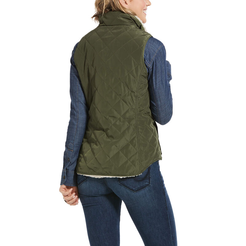 Gilet Donna Ariat Reversible Dilon Vest Verde Oliva | MS03KIR