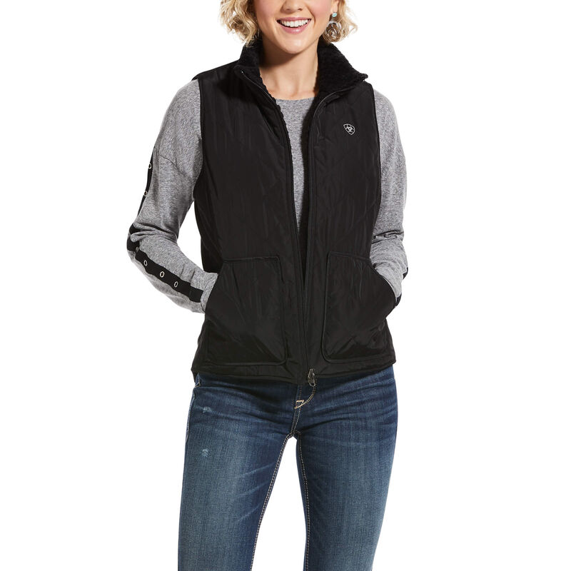 Gilet Donna Ariat Reversible Dilon Vest Nere | NE4QVXC