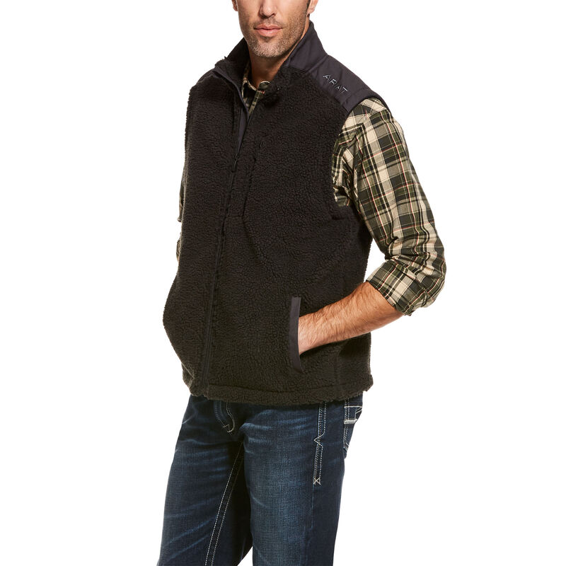 Gilet Uomo Ariat El Capitan Pile Fleece Full Zip Caffè | OV52G4T