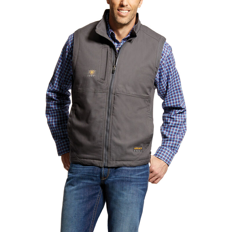 Gilet Uomo Ariat Rebar DuraCanvas Vest Grigie | RDBLOFQ