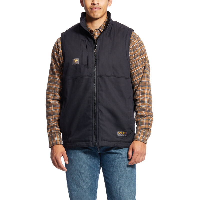 Gilet Uomo Ariat Rebar DuraCanvas Vest Nere | YFA4BP7