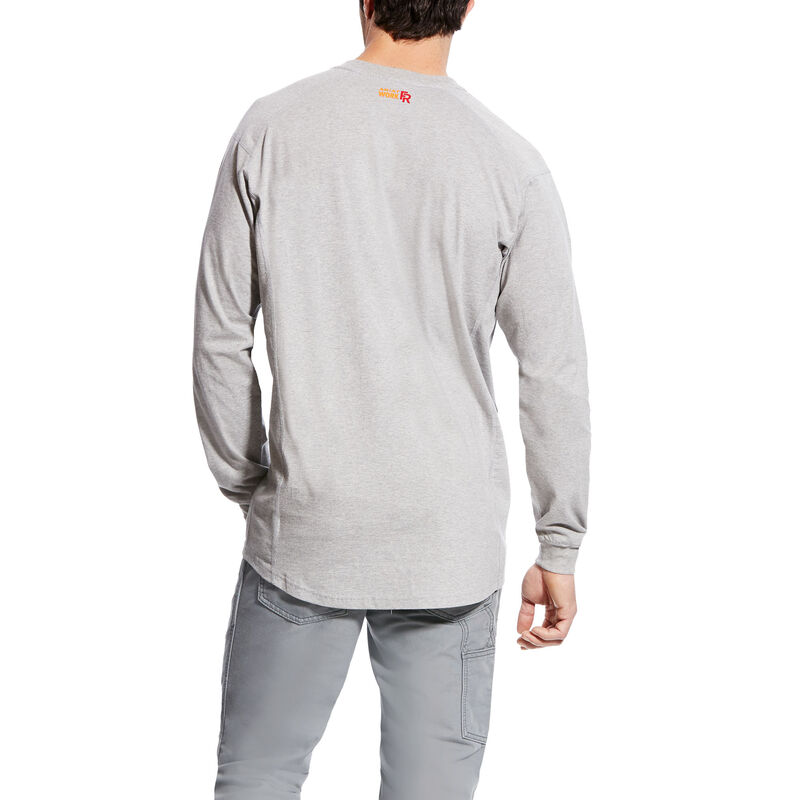 Henley Uomo Ariat FR Air Henley Argento Scuro | EZO7VJK