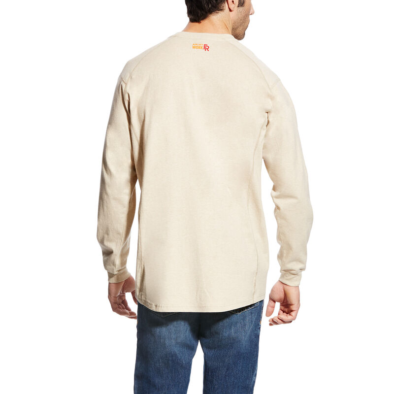 Henley Uomo Ariat FR Air Henley Beige | YAGTNIS