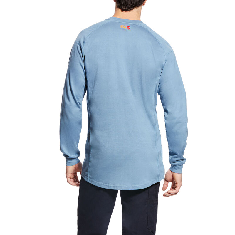 Henley Uomo Ariat FR Air Henley Blu | YAZ6HDF