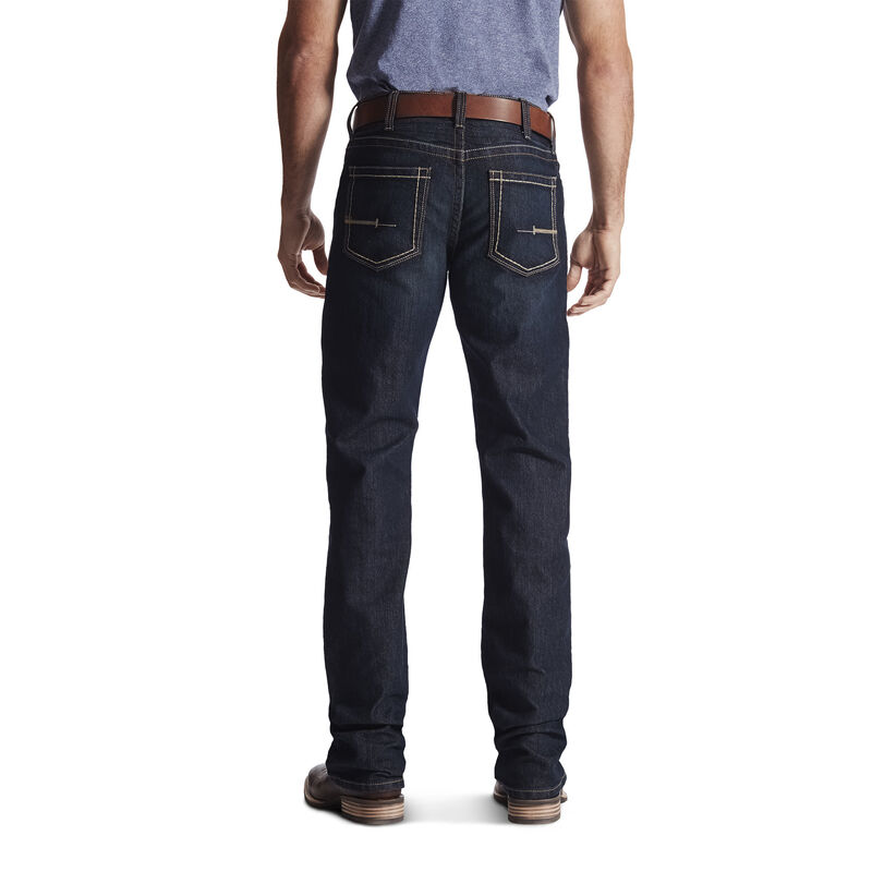 Jeans Uomo Ariat TEKLow Rise, Bootscut Lavoro Pants - Rebar Denim Blu Scuro | KFPKPON