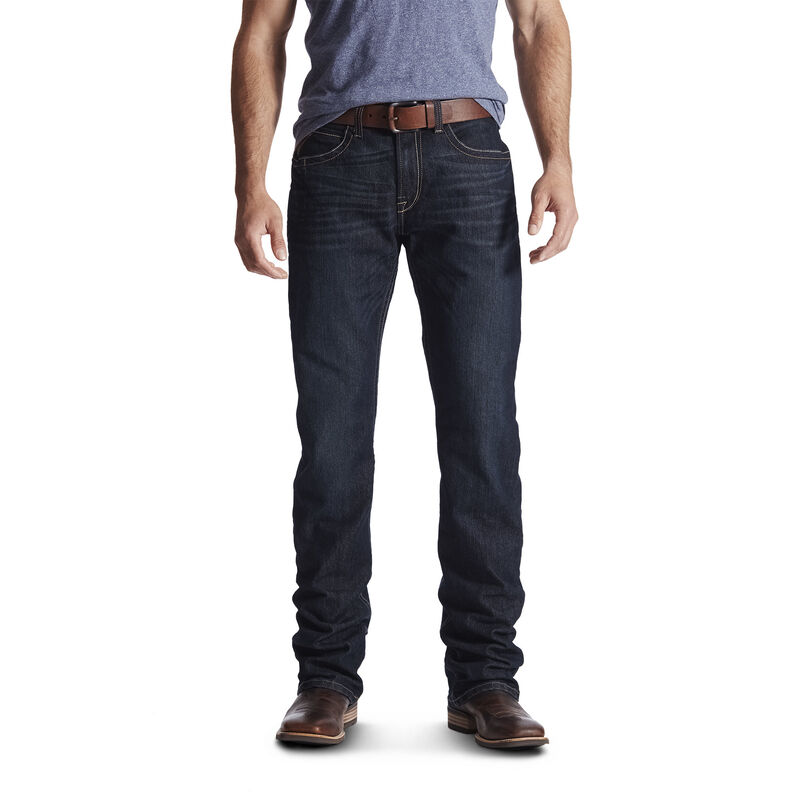 Jeans Uomo Ariat TEKLow Rise, Bootscut Lavoro Pants - Rebar Denim Blu Scuro | KFPKPON