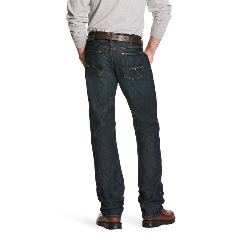 Jeans Uomo Ariat TEKSlim Fit Lavoro Pants - Rebar Denim Nere | T3M2Z7S