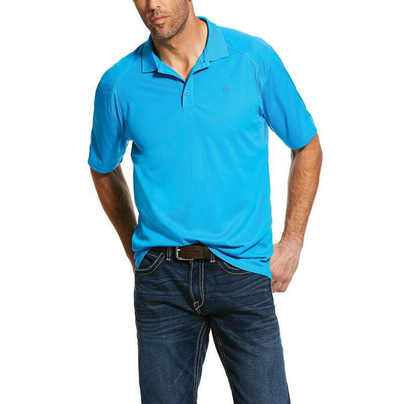 Magliette Polo Uomo Ariat AC Blu | KIAPRWJ