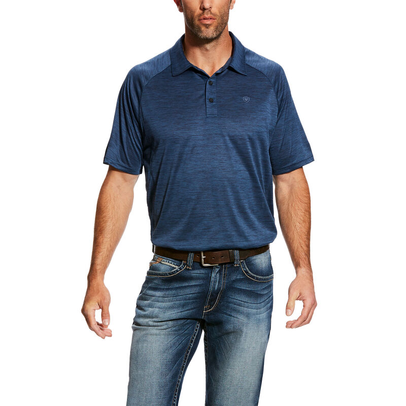 Magliette Polo Uomo Ariat Charger Blu Profondo | 0O0BIND