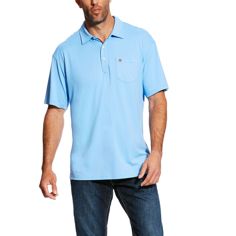 Magliette Polo Uomo Ariat Freeze Point Blu | EORPAZR