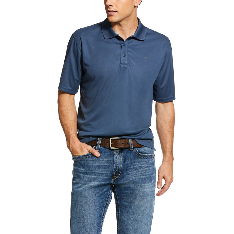 Magliette Polo Uomo Ariat TEK Blu | 9E5LU5Y