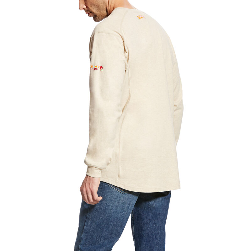 Magliette Uomo Ariat FR Air Crew Beige | YDK9IKE