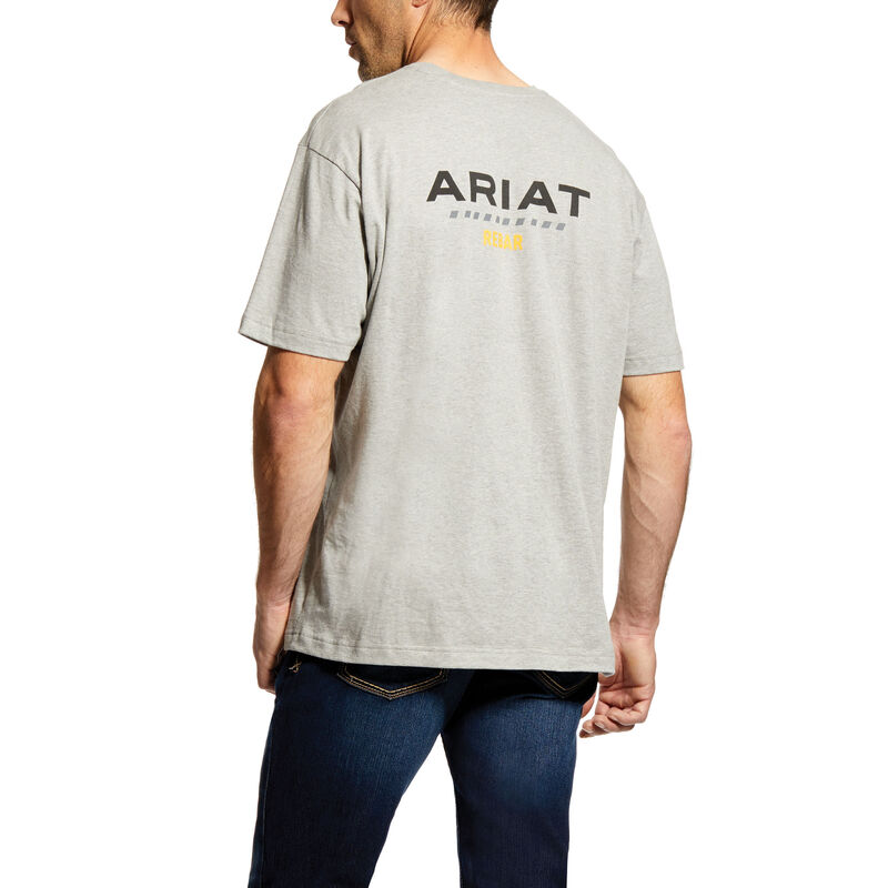 Magliette Uomo Ariat Rebar Cotone Strong Logo Grigie | 6NCO4FF