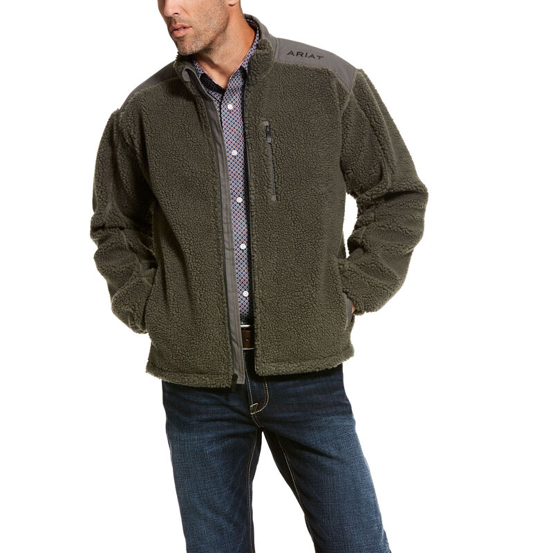 Maglioni Uomo Ariat El Capitan Pile Fleece Full Zip Grigie | 46N4NME