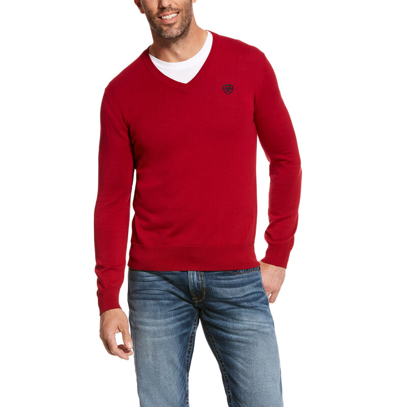 Maglioni Uomo Ariat TEKCrew Neck Rosse | XFE4KGV