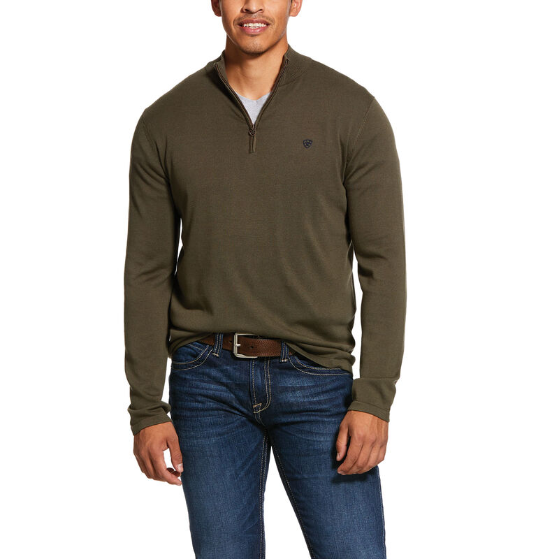 Maglioni Uomo Ariat TEKCrew Neck Verdi | C9JLDXK