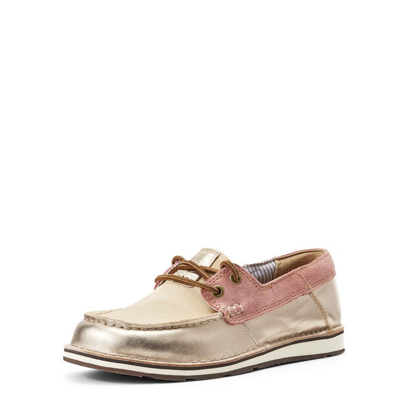 Mocassini Donna Ariat Cruiser Castaway Rosa Oro Rosa | V4EEO91