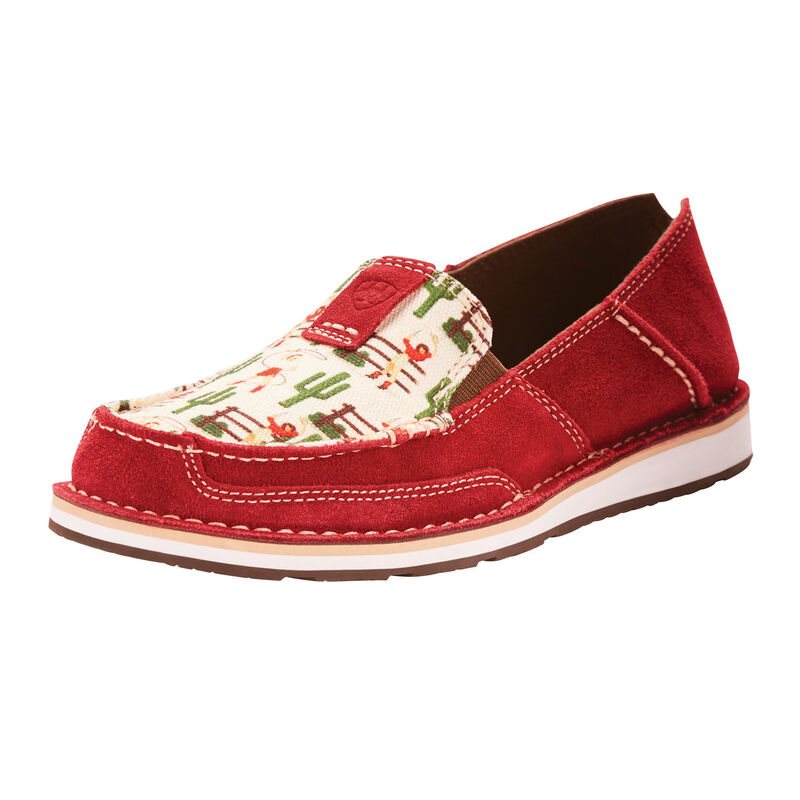 Mocassini Donna Ariat Cruiser Rosse Bianche | KMYIEKQ