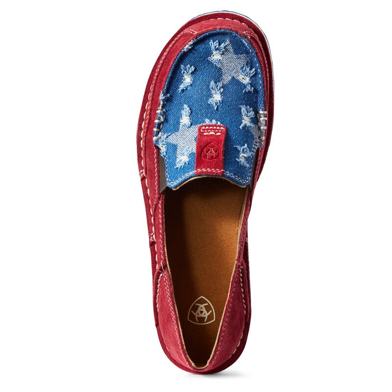 Mocassini Donna Ariat Cruiser Rosse Blu | 45G90MJ