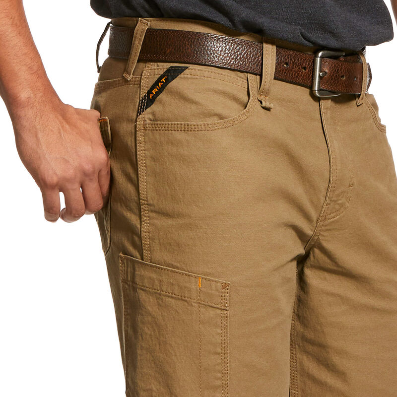 Pantaloncini Uomo Ariat Rebar DuraStretch Made Tough Corta Khaki | O0J1X9F