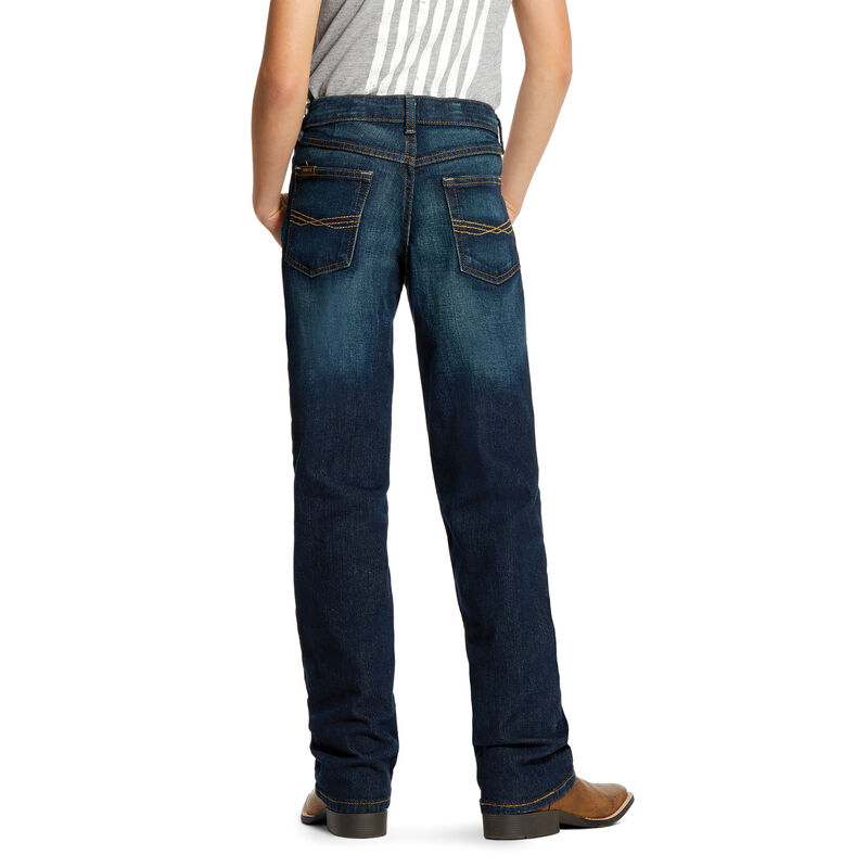 Pantaloni Bambino Ariat B5 Slim Stretch Legacy Stackable Straight Leg Jean Blu Scuro | XN6QVR2