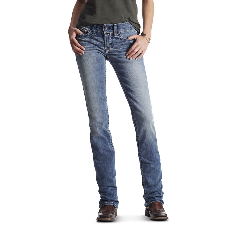 Pantaloni Donna Ariat R.E.A.L. Straight Leg Jean Blu | TU76S68